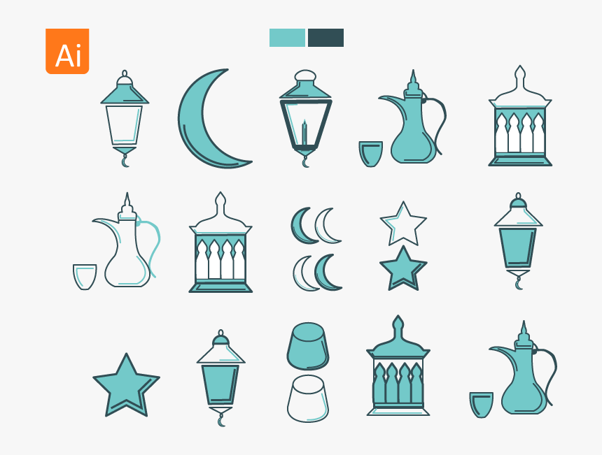 Ramadan Kareem Icon Free Icon Graphic Roll-up Up Mock - Ramadan Icon Free, HD Png Download