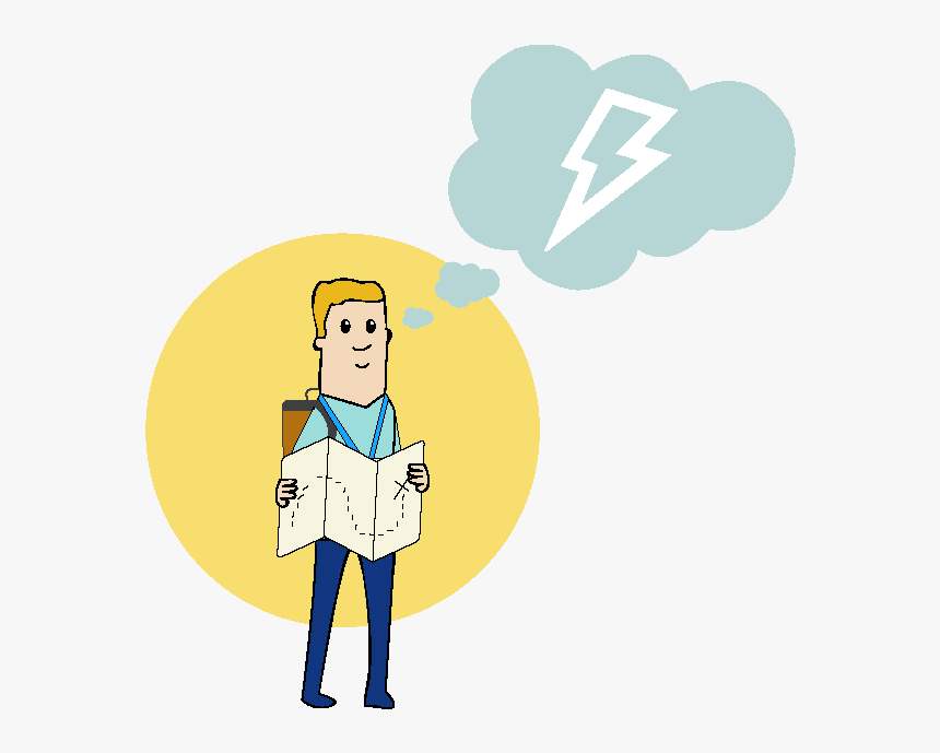 Roadmap Lightning - Cartoon, HD Png Download