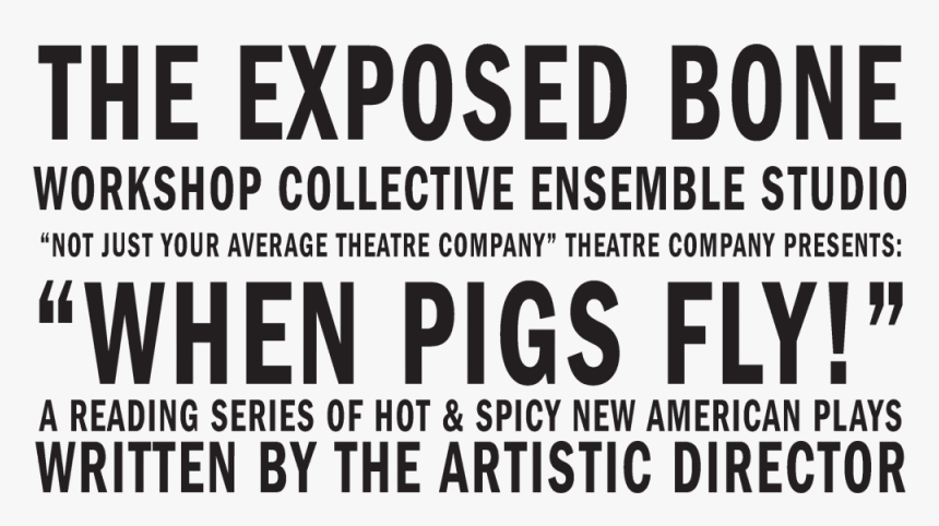 The Exposed Bone Workshop Collective Ensemble Studio - Poster, HD Png Download