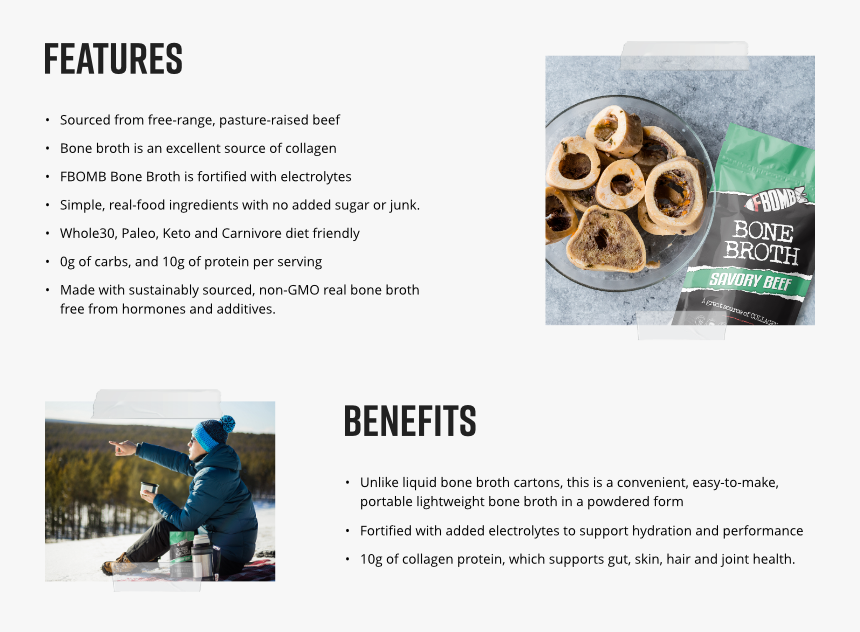 Bone Broth Details - Brochure, HD Png Download