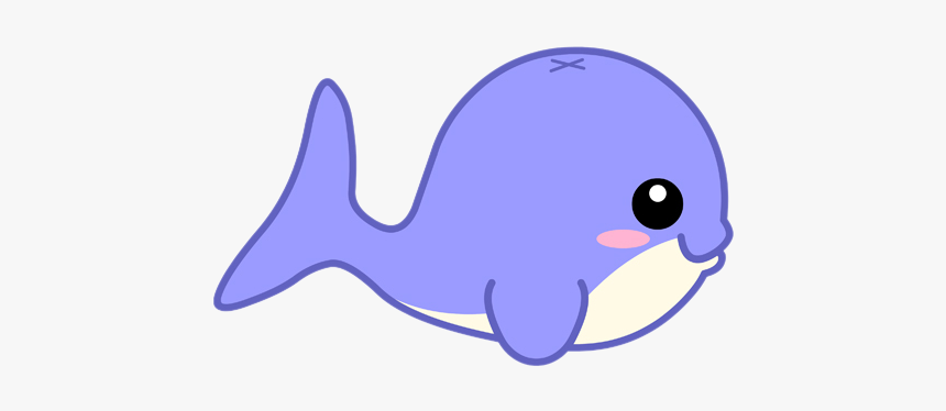 Dolphin Blue Whale Porpoise - Cartoon Dolphin And Whale, HD Png Download
