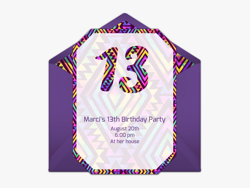 13th Birthday Party Invitations Free, HD Png Download