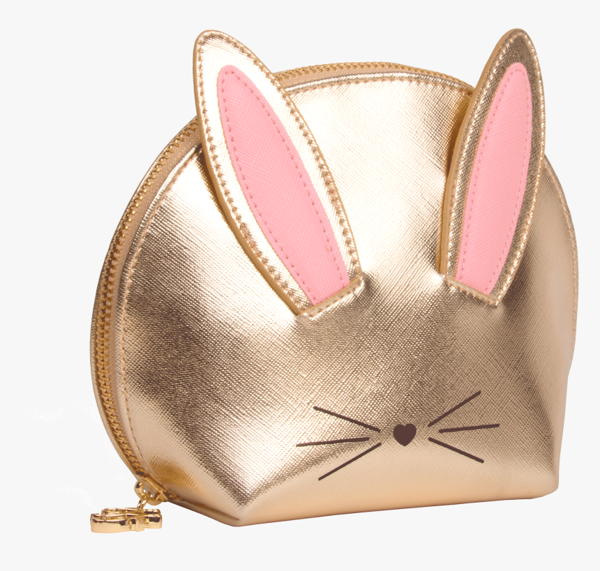Gold Cool Not Cruel Bunny Makeup Bag - Coin Purse, HD Png Download