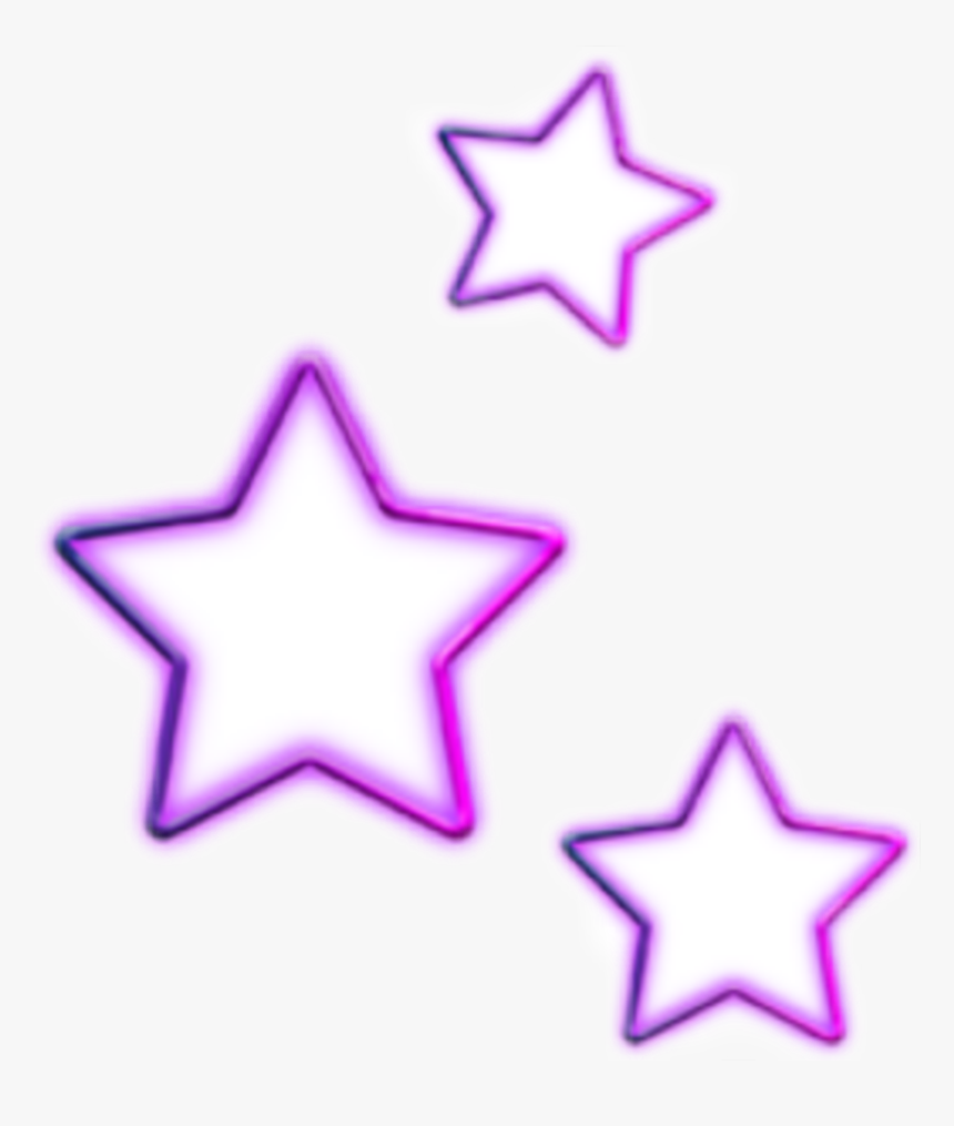 #star #stars #galaxy #cute #neon #glow - Purple Star Transparent Neon, HD Png Download