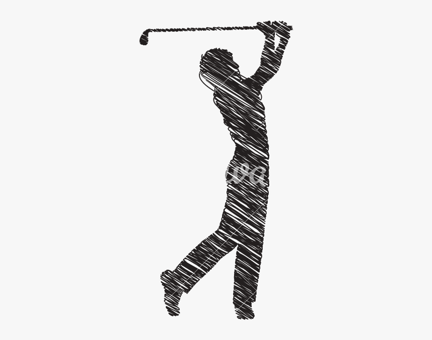 Drawing Golfer Man Player Icon - Golf, HD Png Download