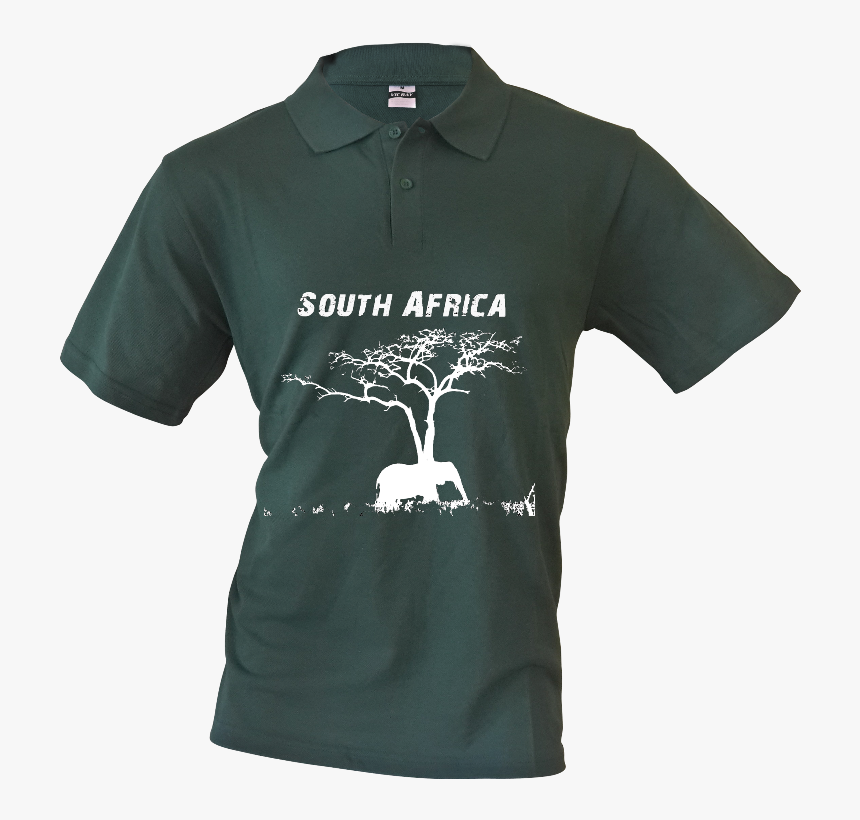 Mens Golf Shirt South Africa Elephant Silhouette - Polo Shirt, HD Png Download