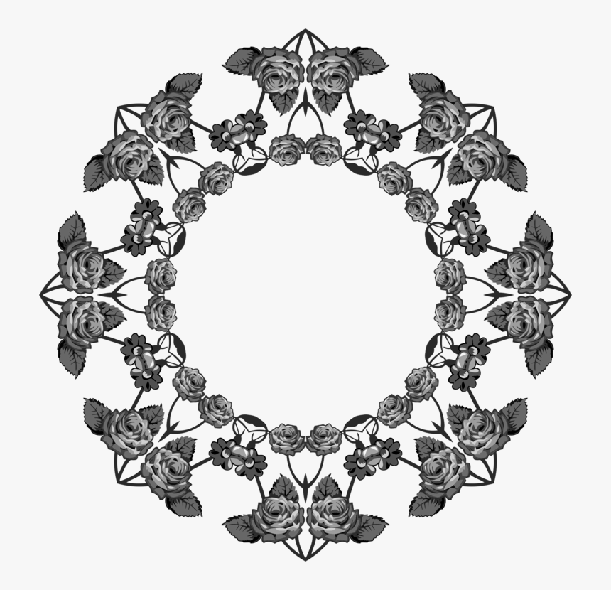 Symmetry,monochrome Photography,monochrome - Circle, HD Png Download