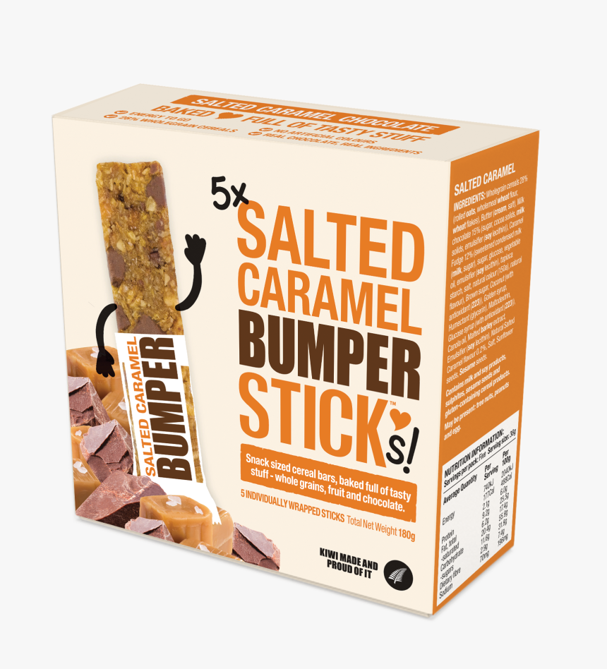 Cookie Time Salted Caramel Bumper Stick 5 Pack 180g - Carton, HD Png Download