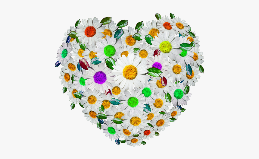 Cute Floral Heart Png Image - Circle, Transparent Png