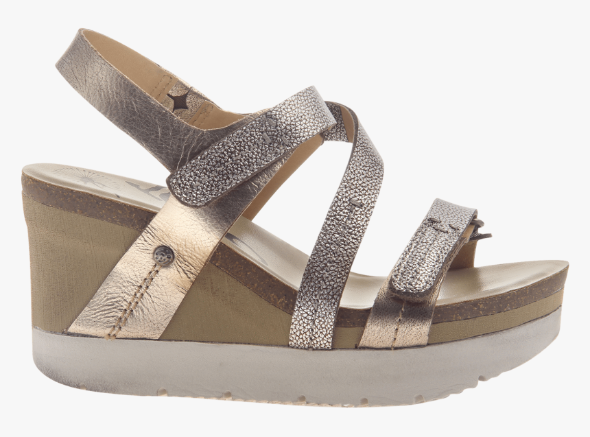 Womens Wedge Sandals Wavey In Gold Side View 
 Class, HD Png Download