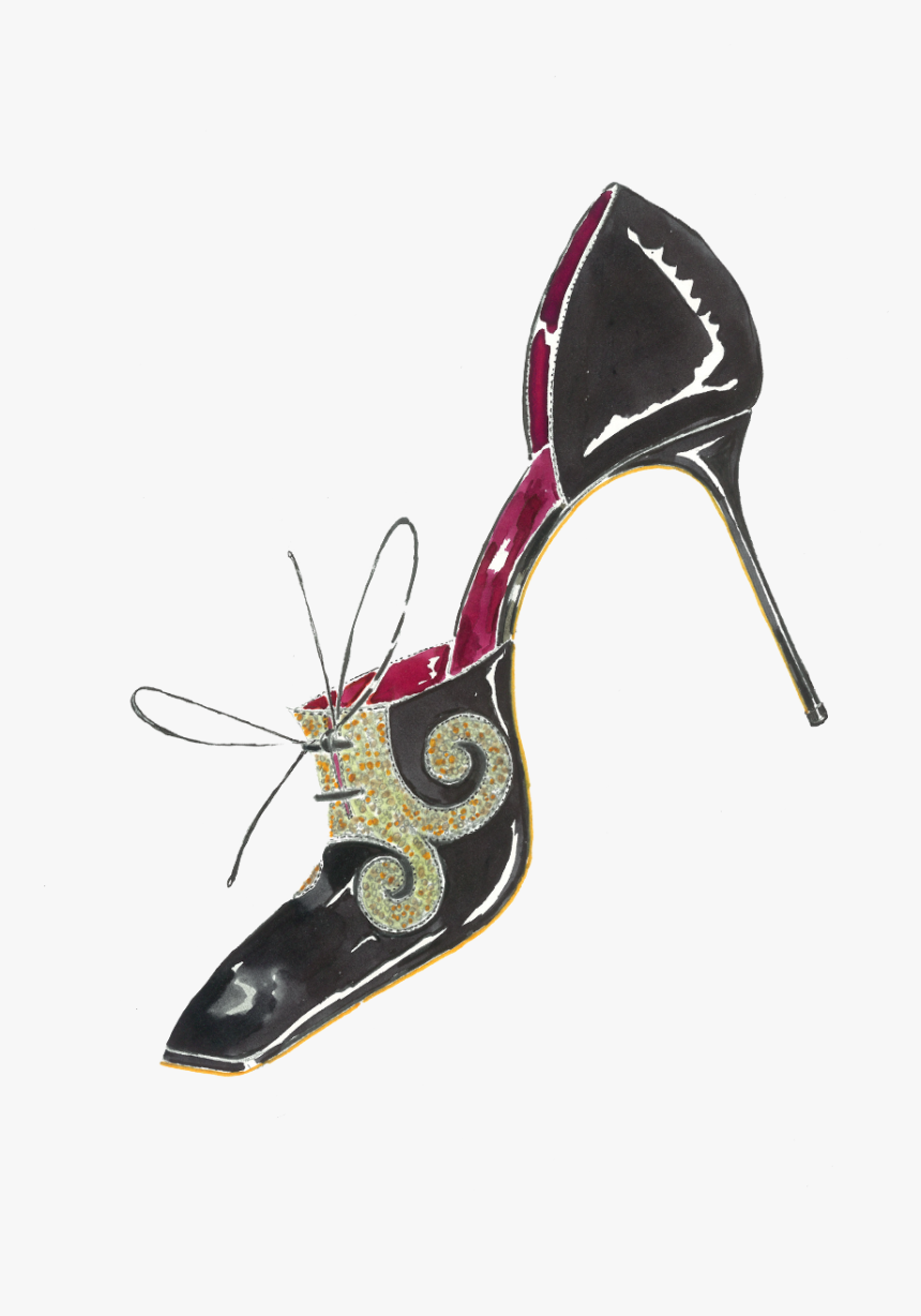 A Watercolour Ink Sketch Of Sadovna, A Black D Orsay, HD Png Download