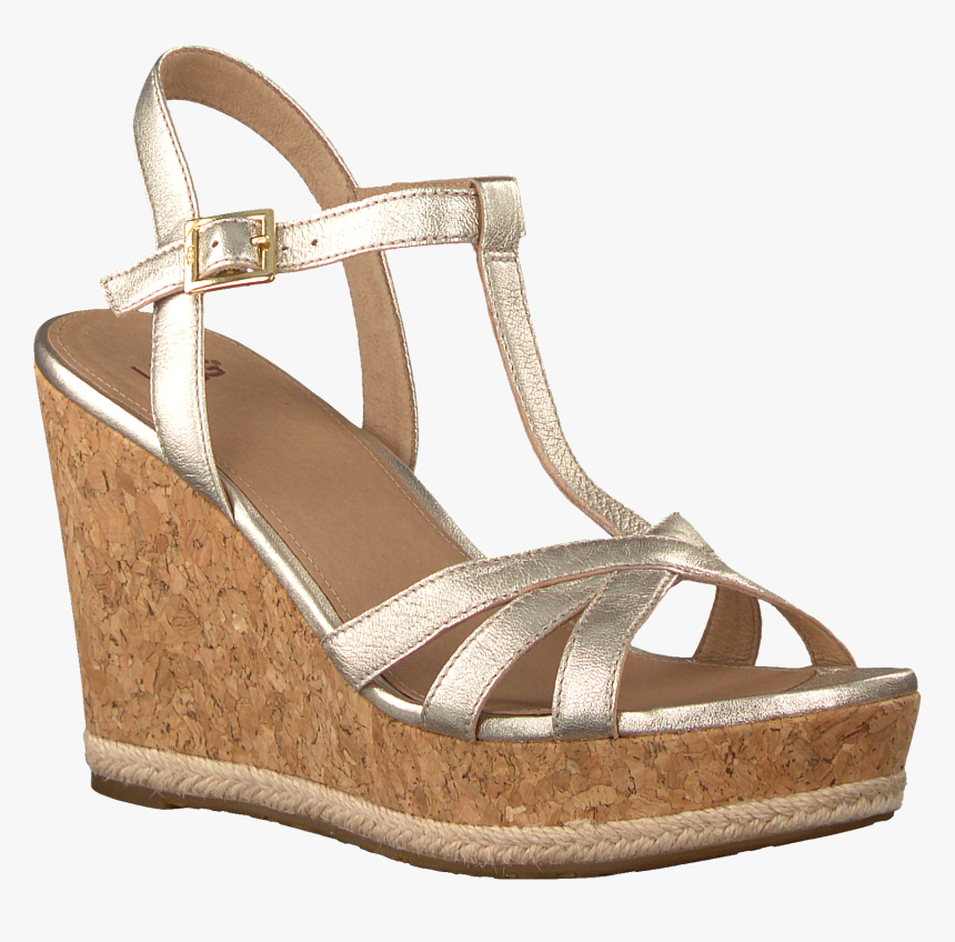 Gold Ugg Sandals Melissa Metallic - High Heels, HD Png Download