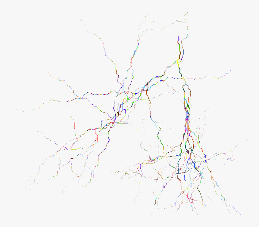 Lightning Strike Silhouette Chromatic No Bg - Map, HD Png Download