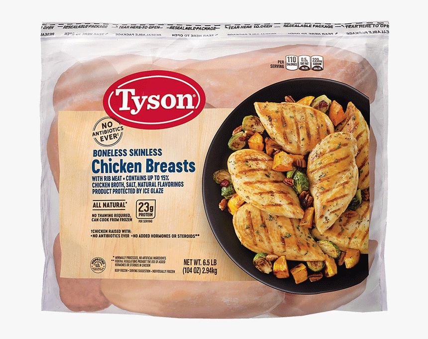 Costco Tyson Frozen Chicken Breast, HD Png Download