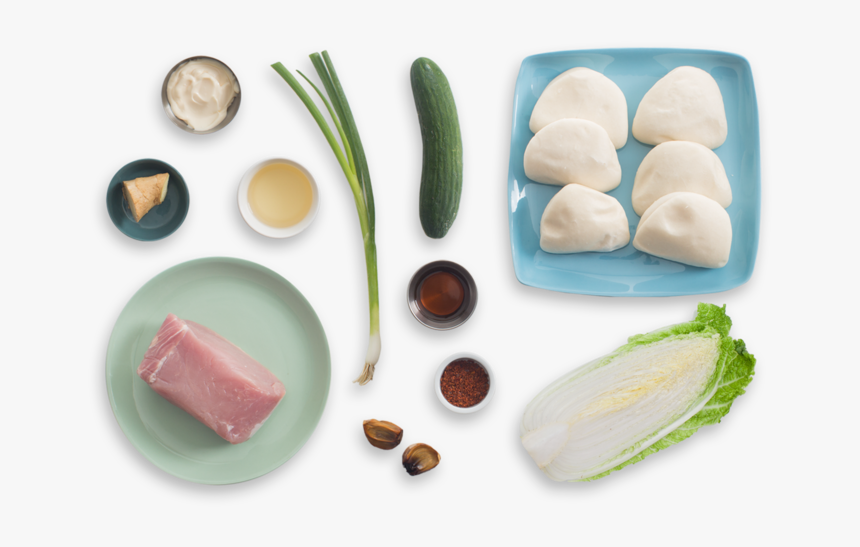 Roasted Pork Steam Buns With Black Garlic Mayonnaise - Vegetable, HD Png Download