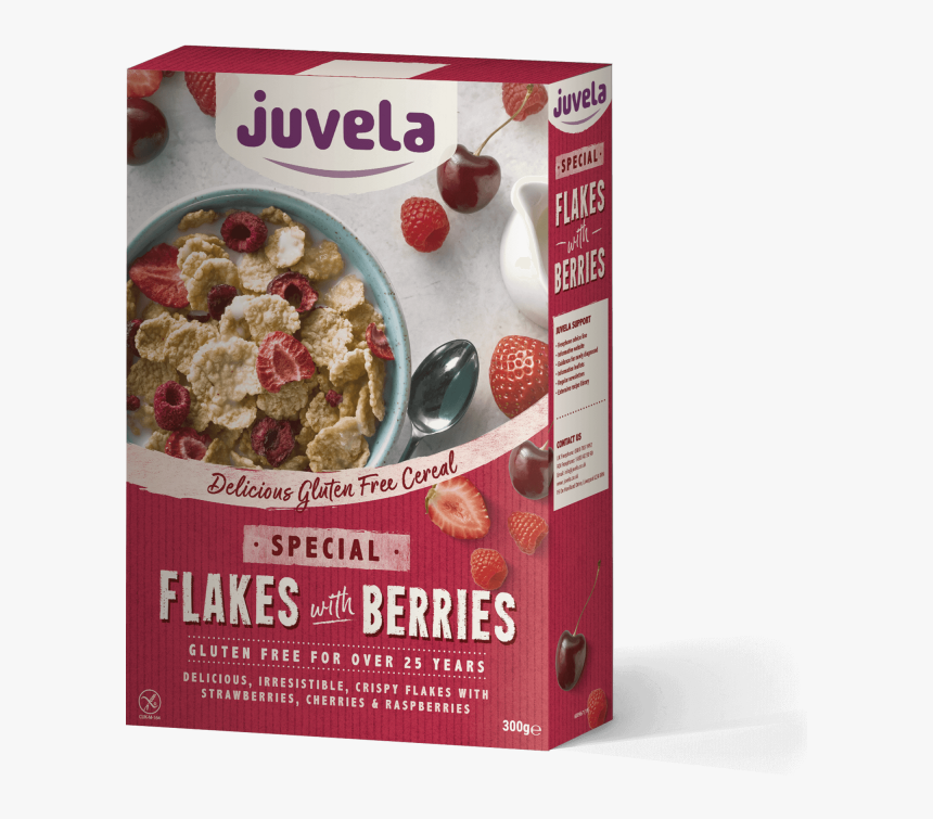 Flakes With Red Berries - Corn Flakes, HD Png Download