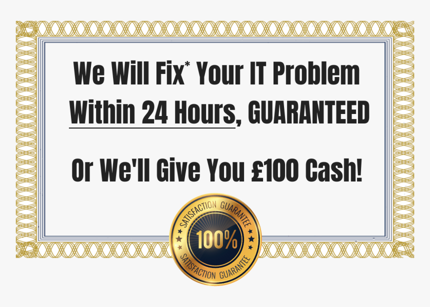 We Will Fix* Your It Problem Within 24 Hours, Guaranteed, - Circle, HD Png Download