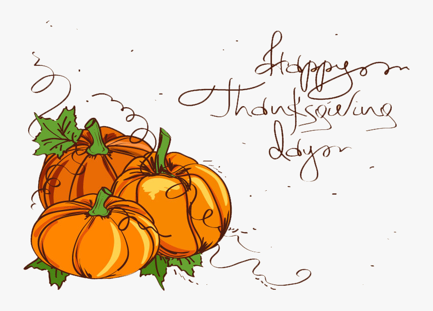 Wedding Invitation Thanksgiving Pumpkin Clip Art - Pumpkin With Vines Clipart, HD Png Download
