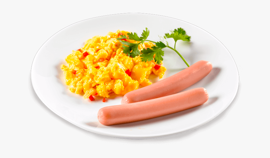 Recetas Desayuno - Huevo Revuelto Y Salchicha, HD Png Download
