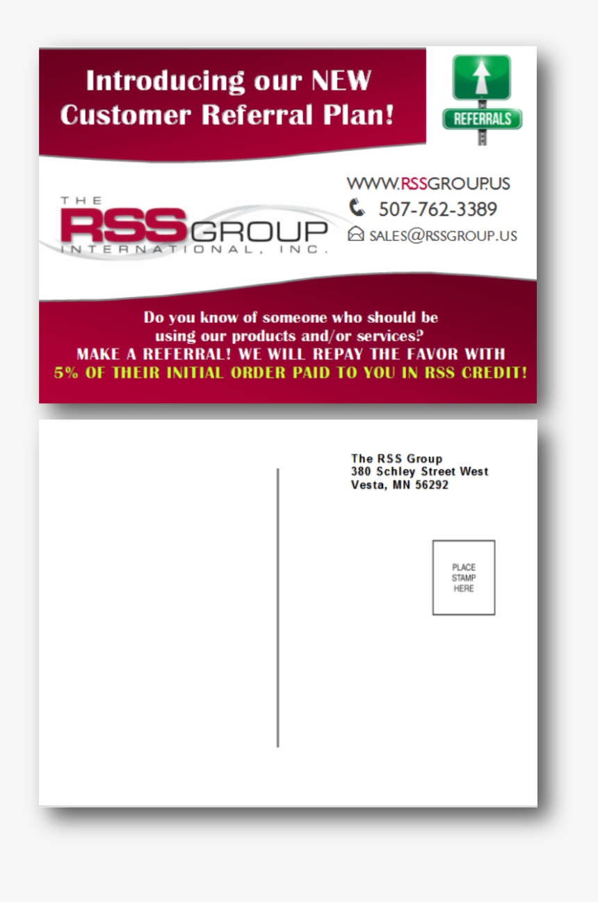 Postcard Design By Standout Design For The Rss Group - Paper Product, HD Png Download