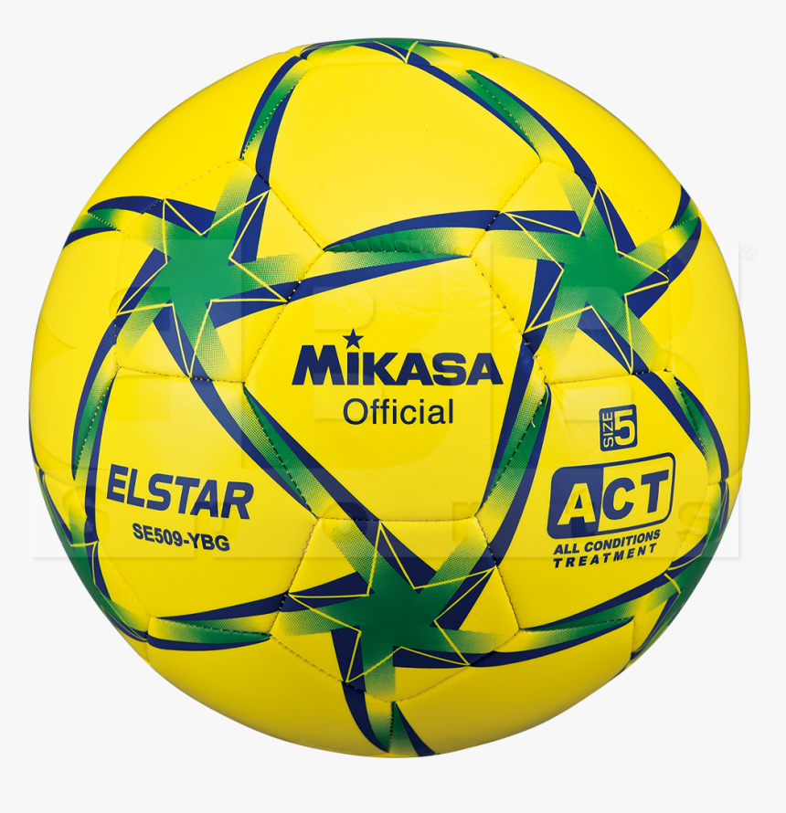 Mikasa Leather Soccer Ball Size 5 Yellow/green - Mikasa Se509, HD Png Download