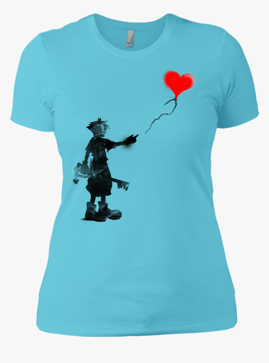 Boy And Balloon Women S Premium T-shirt - T-shirt, HD Png Download