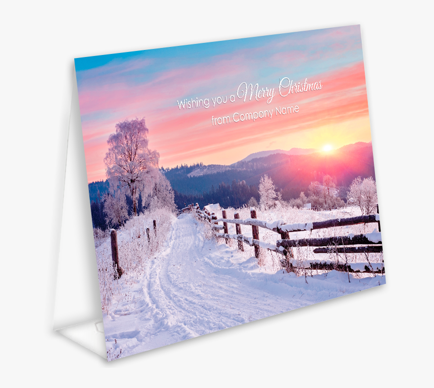 Sunrise In Winter Personalised Calendar - Snow Bridge, HD Png Download