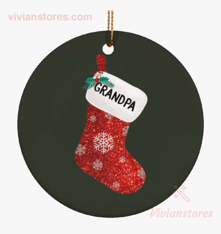 Family Christmas Ornaments Grandpa S Christmas Sock - Christmas Ornament, HD Png Download