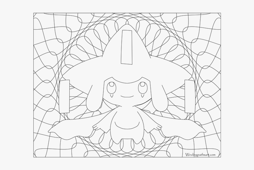 385 Jirachi Pokemon Coloring Page - Kanti Devi Teacher Training College, HD Png Download