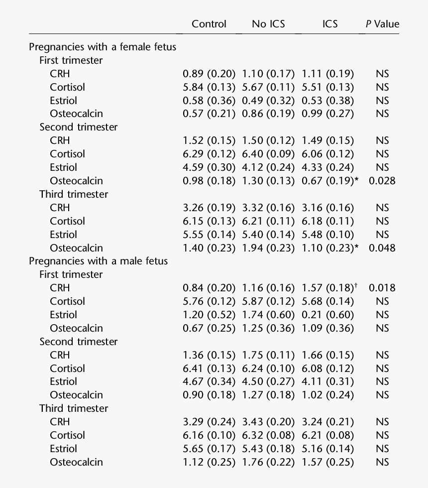 Hormonal Concentrations At 3 Trimesters Of Pregnancy, HD Png Download