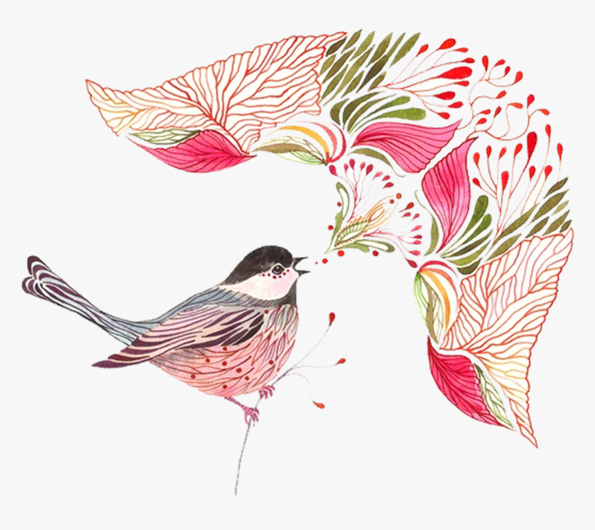 Bird Animal Watercolor Painting , Png Download - Fairy And Animal Illustrations Watercolor, Transparent Png