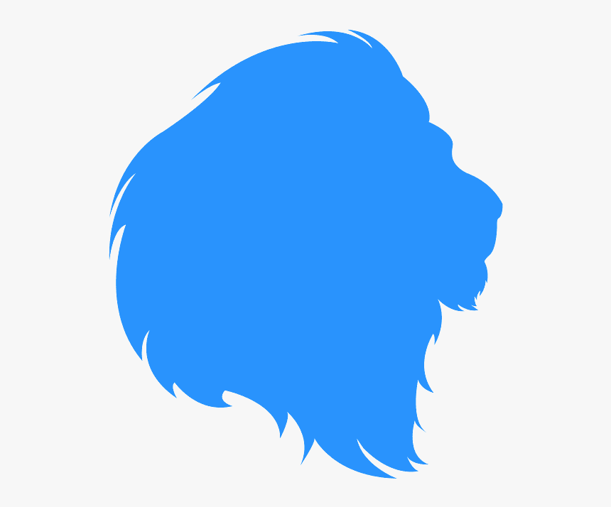 Lion Head On Silhouette, HD Png Download
