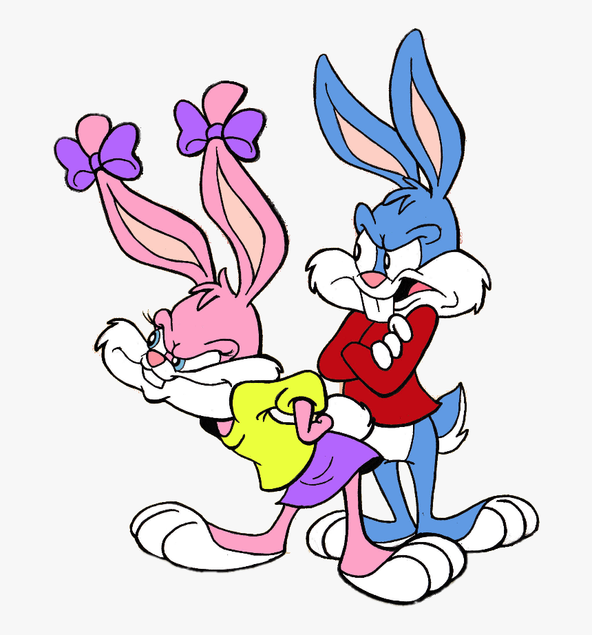 Tiny Toon Angry Babs And Buster Bunny - Cartoon, HD Png Download
