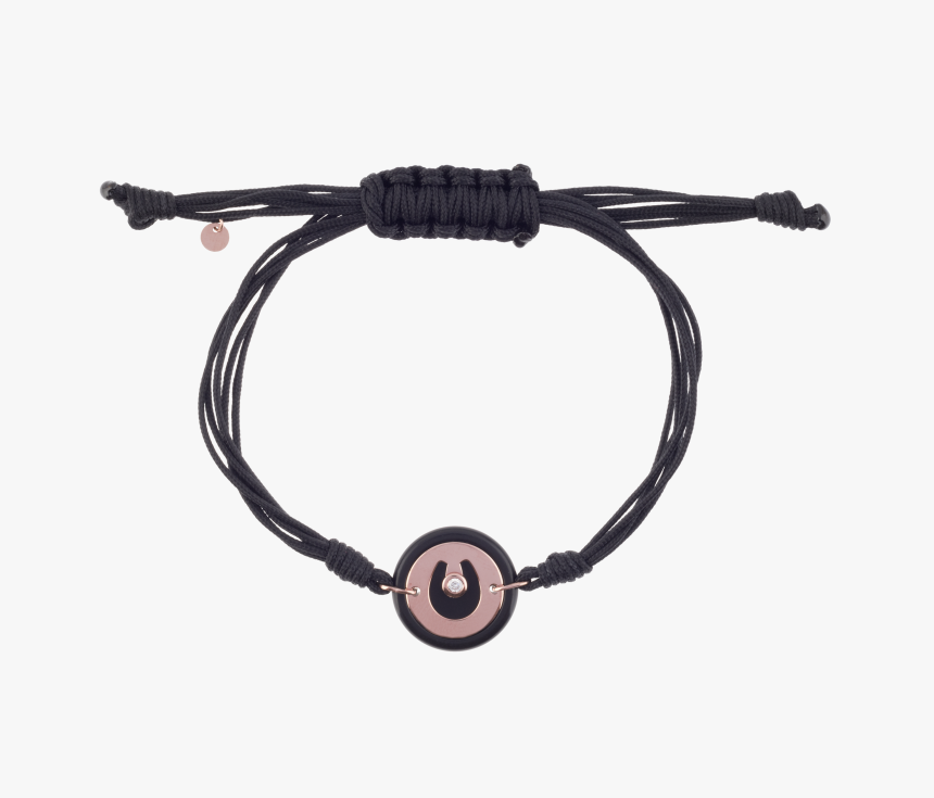 Precious And Easy Black Ceramic-horseshoe Pink Gold - Bracelet, HD Png Download