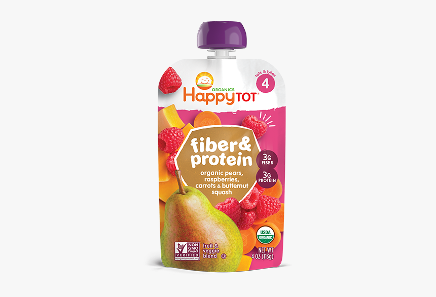 Pears, Raspberries, Carrots & Butternut Squash 
 Class - Happy Tot Food Pears Bananas Sweet Potato, HD Png Download