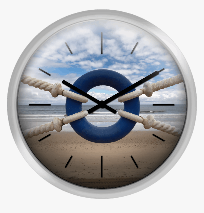 Beach Through Lifeguard Tied With Ropes - Wall Clock, HD Png Download
