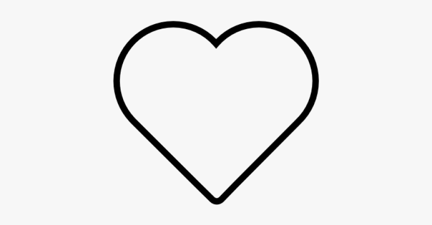 Love Heart Black Outline, HD Png Download