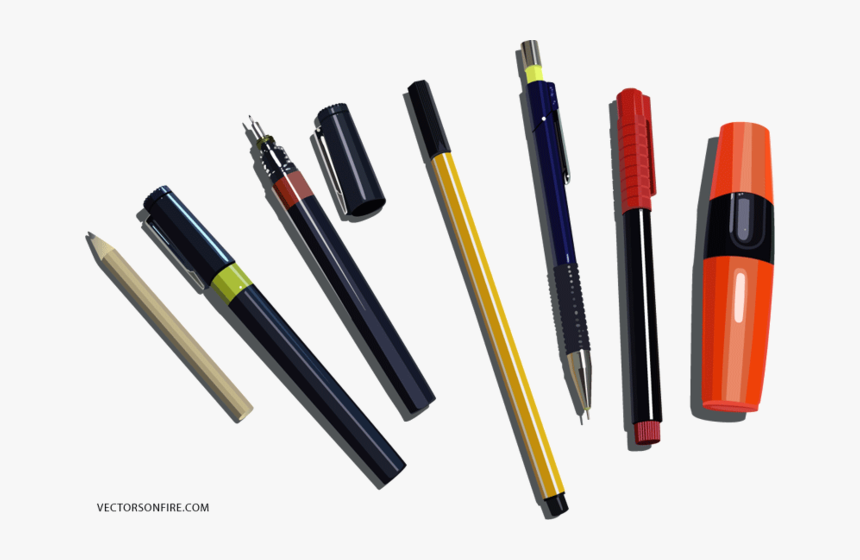 Vector Pens Pensil - Pens And Pencils Pngs, Transparent Png