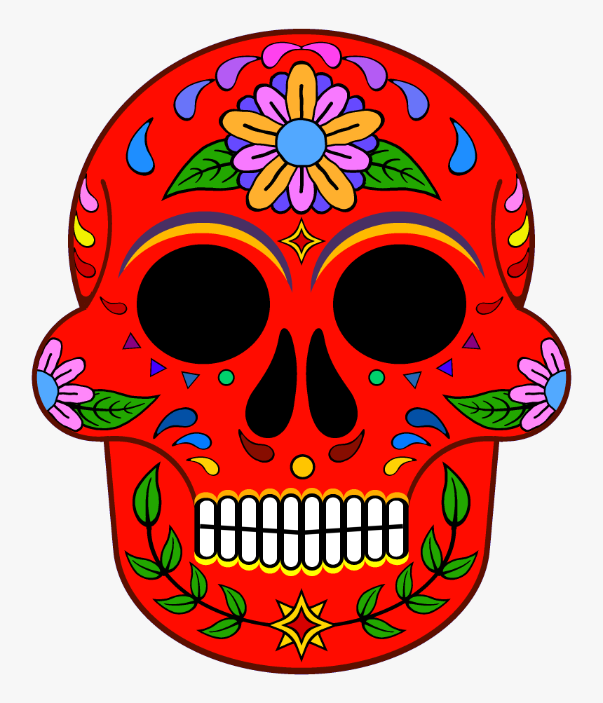Day Of The Dead 1000 X 1000 Png Transparent - Skull, Png Download