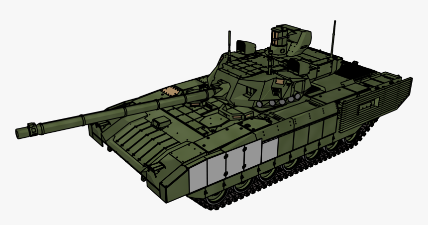 T 14 Armata Tank Perspective View Png Clipart Cartoon - T-14 Armata, Transparent Png