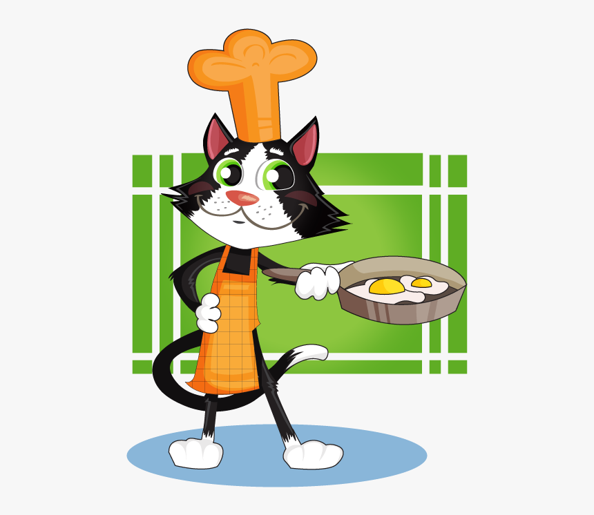 Courtesy Clipart Cooking - Cat Is Cooking Cartoon, HD Png Download