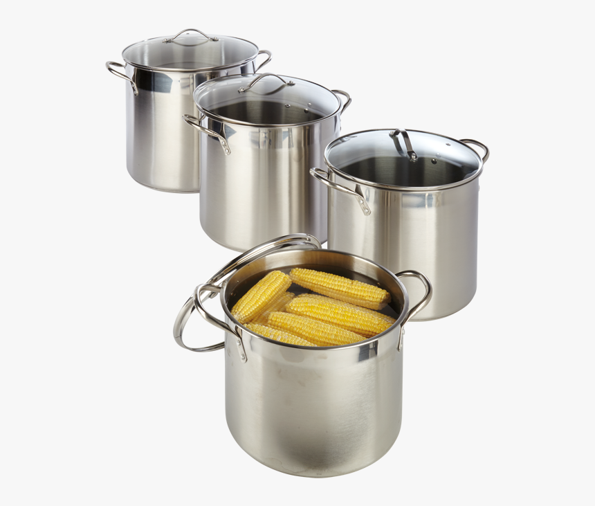 8qt Stainless Steel Stock Pot 
 Title 8qt Stainless - Stock Pot, HD Png Download