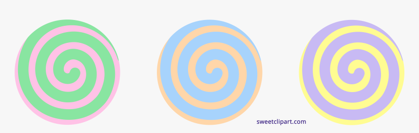 Swirl Candy Cliparts - Candy Pastel Clip Art, HD Png Download