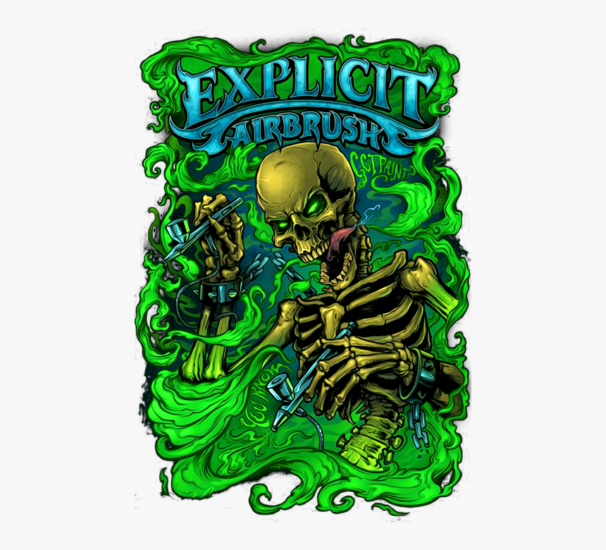 Skeleton Smoking Graphic Design, HD Png Download