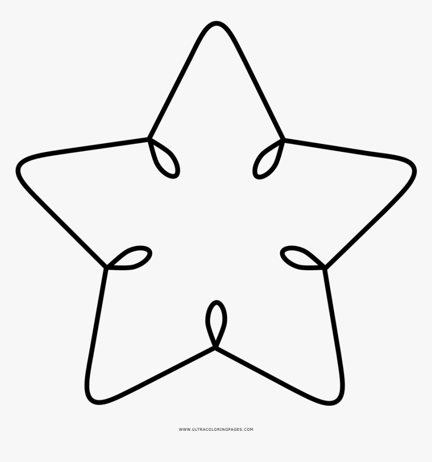 Estrella De Mar Página Para Colorear - Line Art, HD Png Download
