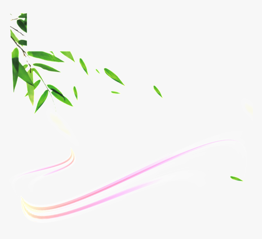 Efecto Especial Png De Hoja De Bambu Y El Viento - Hojas Al Viento Png, Transparent Png