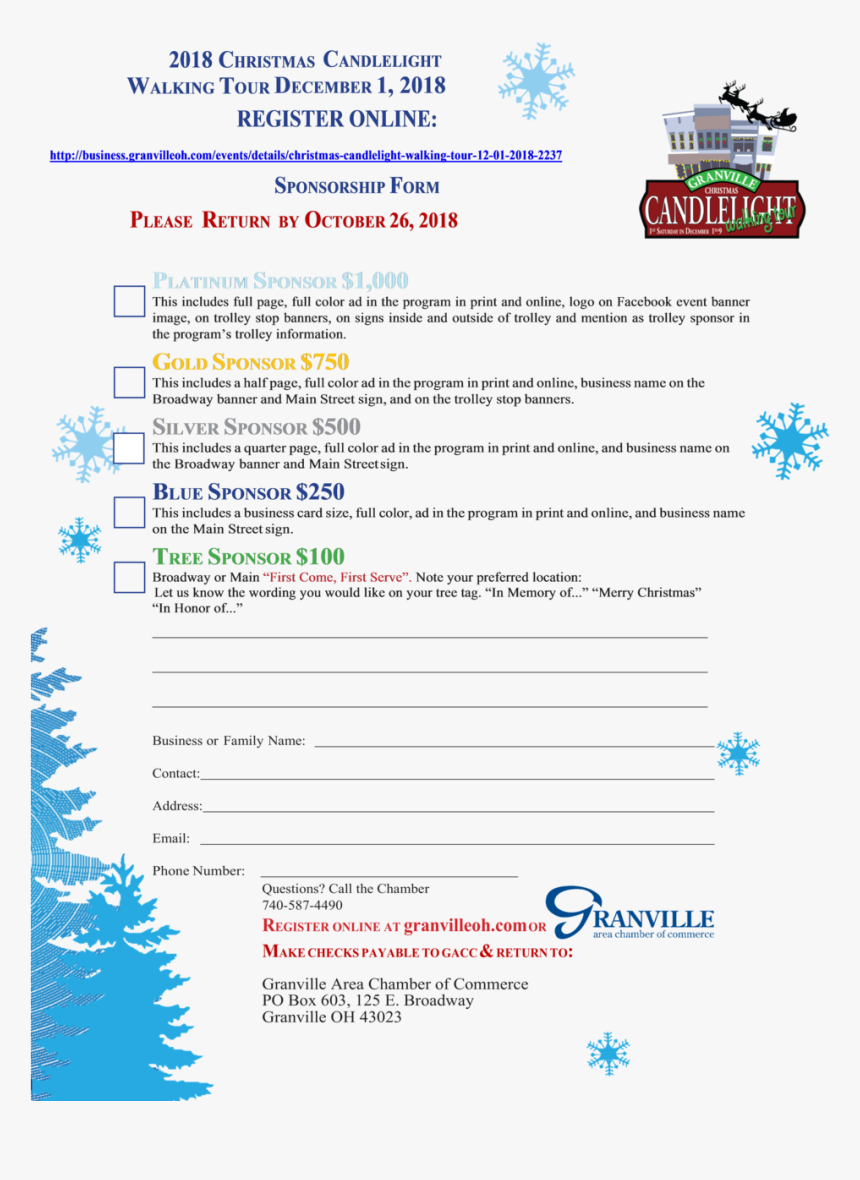 Ccwt 2018 Sponsor Form - Stromeček, HD Png Download