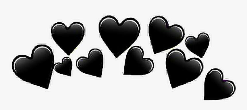Corona De Corazones Png , Png Download - Black Heart Crown Png, Transparent Png