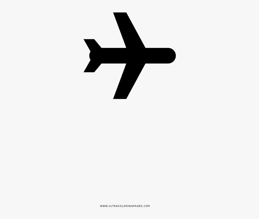 Airplane Coloring Page - Cross, HD Png Download