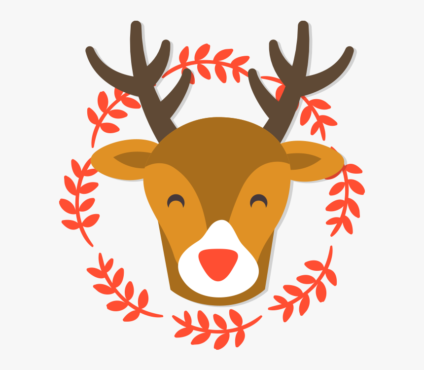 Rudolph Santa Claus Reindeer Christmas - Christmas Reindeer Transparent Background, HD Png Download